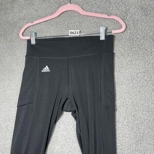 Adidas Climalite Athletic Leggings Womens Small Black Pockets Activewear Workout